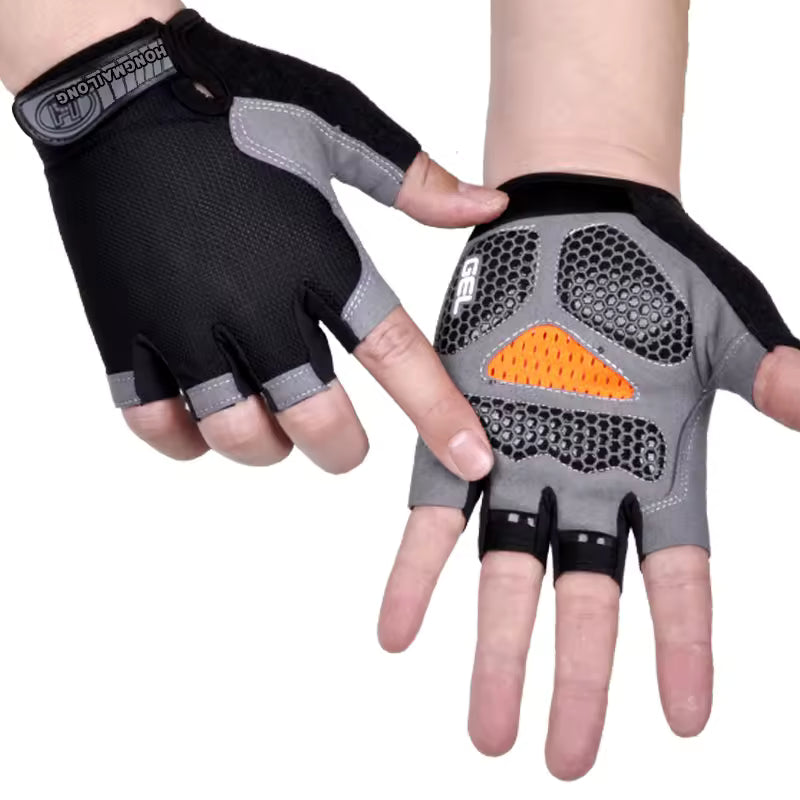 Gants de Sport Demi-Doigts – Antidérapants & Respirants en Maille | Spécial Musculation & Fitness