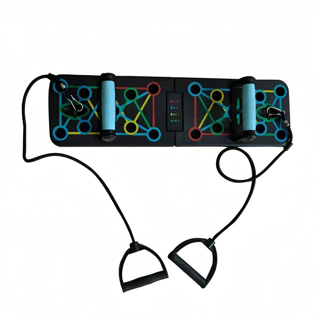 Barre de pompes multifonctionnelle pliable et réglable pour exercices à domicile