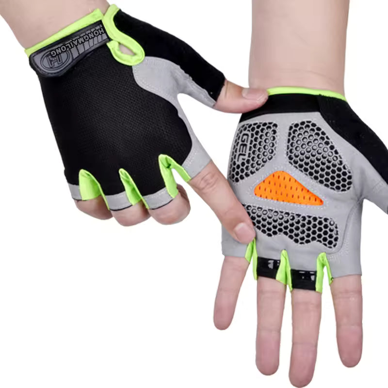 Gants de Sport Demi-Doigts – Antidérapants & Respirants en Maille | Spécial Musculation & Fitness