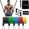 Ensemble de bandes de résistance pour entraînement musculaire, 5 niveaux, 11 pièces, avec poignées, corde de traction pour yoga