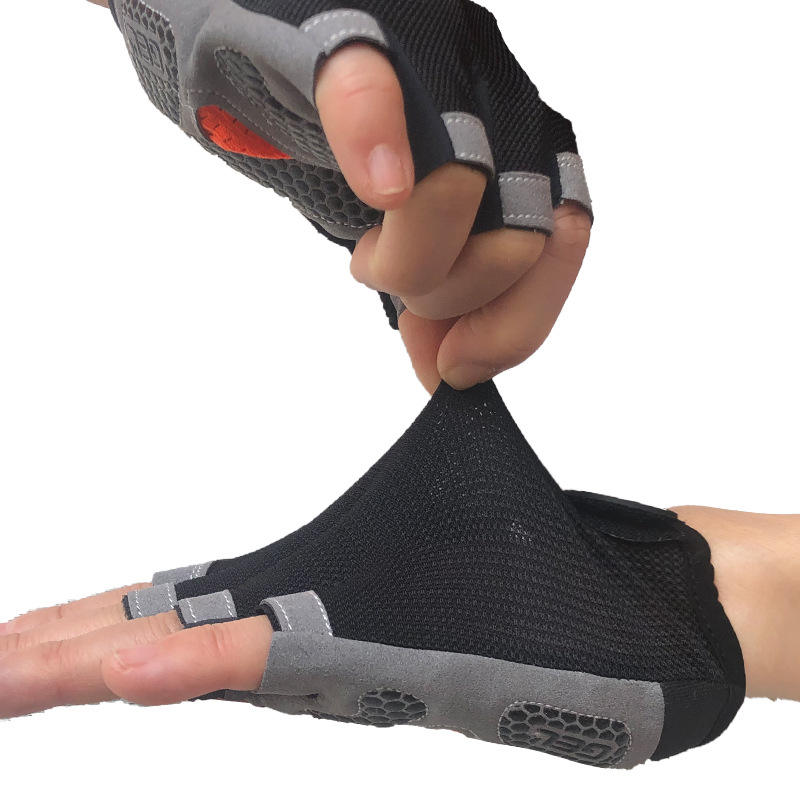 Gants de Sport Demi-Doigts – Antidérapants & Respirants en Maille | Spécial Musculation & Fitness